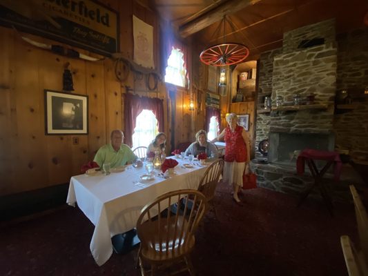 Inside the barn/dining room