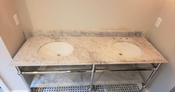 Carrara White Marble vanity top