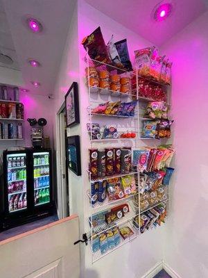 Snacks and drinks for sale'