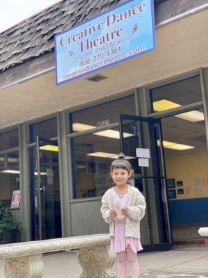 Someone's first day of ballet :)