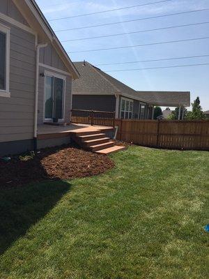 We do mulch and sod installation.