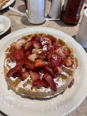 Belgian fruit waffles & coffee