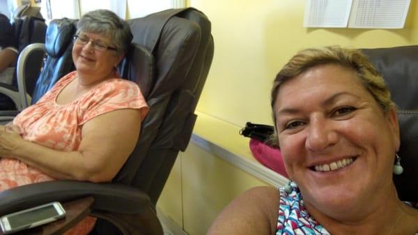 My sis and I getting a pedi! :)