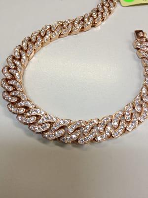 18kt Rose Gold Diamond Link bracelet