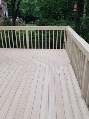 The deck after the cleaning.