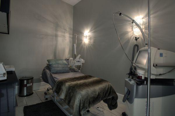 Medical Room where we perform Fraxel, Ultherapy, Injectables, IV Vitamin Therapy, PRP Treatments and Sculptra Butt Lifts!!