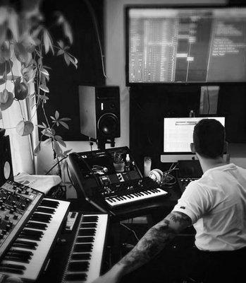 Composer Justin Portis at work creating a sonic anthem. 

From brief to sonic profile. Let us create your sonic brand today.