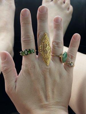 The emerald ring, jade ring and rose ring I have bought from there very well priced.