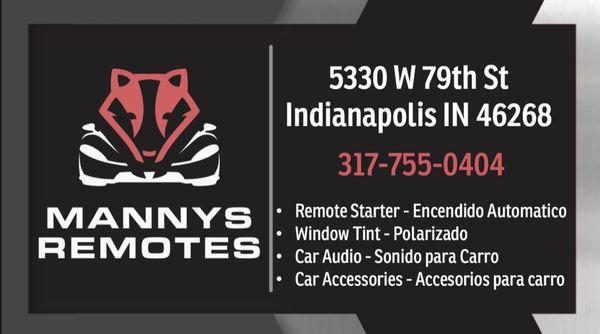 Mannys Remotes Business Card