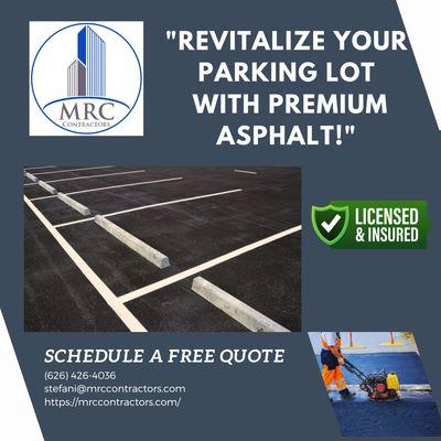 Asphalt Installation
Residential and Commercial.
Licensed, Bonded, and Insured.