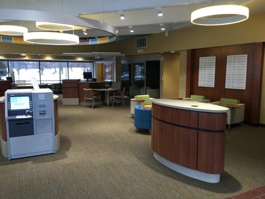 Open-concept experience at Community Choice Credit Union.