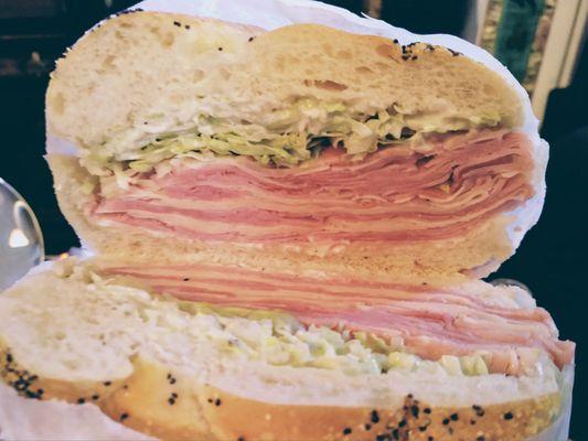 Awesome ham and swiss sandwich!