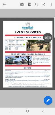 Central Park Event Services