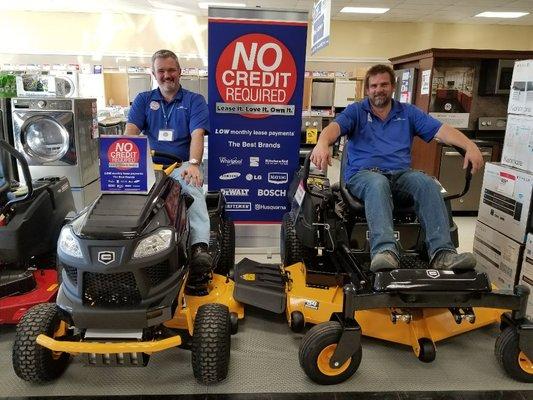 Let us help you get a new mower this season with a Sears card or great leasing options!