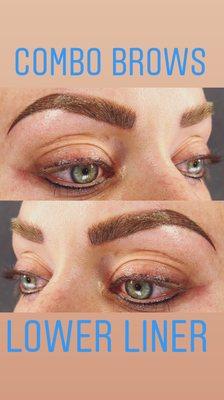 Combo Brows and Lower Eyeliner