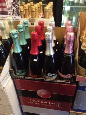 New Yellowtail bubbles. The top reseals the bottle for freshness and will fit on any champagne bottle. Woop woop!! $10.99