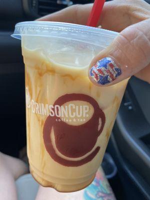 Hawaiian salted caramel iced coffee