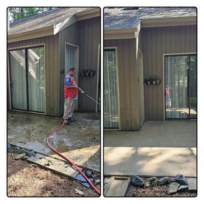 Before/After Spotless Mobile PowerWash. Give us a call today for all your pressure washing needs. 919-210-3802