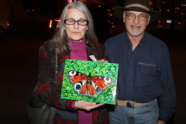 This lovely couple purchased one of my paintings at the annual "For the Love of Kettle" show. Photo by George Wallace III.