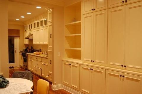 Custom kitchen cabinets and custom wall built in