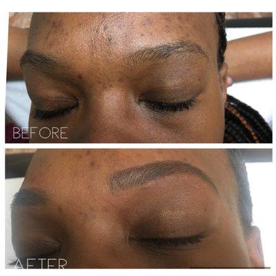 Brow tinting and wax