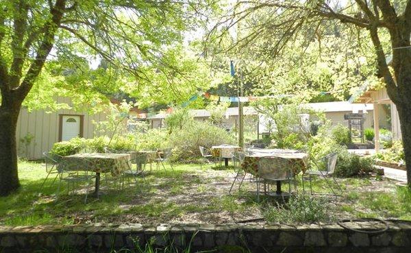 Outside dining area