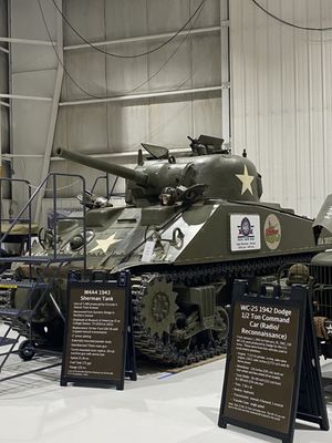 An original Sherman Tank! Totally operational. Rides available.