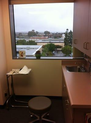 The view out of one of the examination rooms... Quite liberating when you're changing into that paper gown! lol