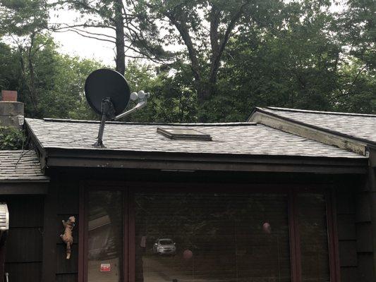 Great job getting my satellite back on the new roof