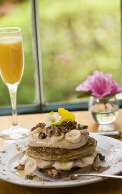 Banana Walnut Buttermilk Pancakes