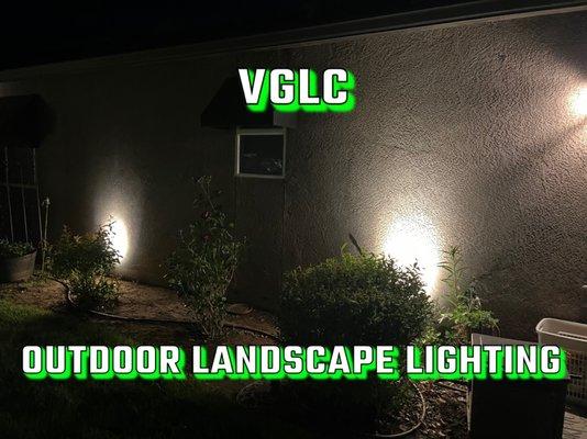 Outdoor Landscape Lighting by VGLC, makes a big difference at night and changes the appearance of your yard!