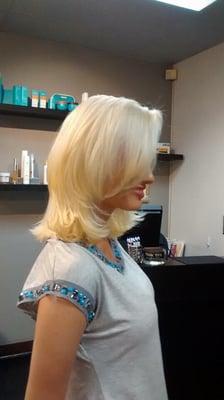 Platinum blonde. www.dieselsalon.com ask for Dawn by calling (619)280-9611