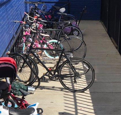 Bike parking.