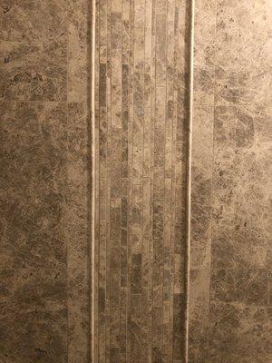 12x24 marble, vertical with marble cane & mosaic