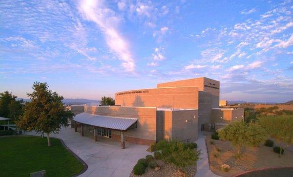 Aerial photo of the theatre