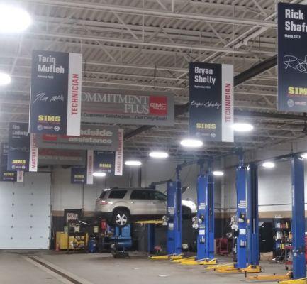 GM Service bays