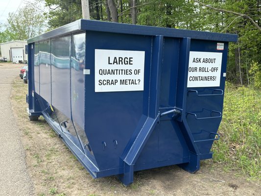 Scrap Metal Dumpsters for Several Tons of Scrap Metal!