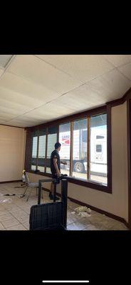 Commercial window tinting. We do travel to surrounding areas of Corpus Christi, Tx.