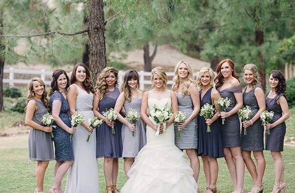 beautiful bride and her bridesmaids rocking their tans!