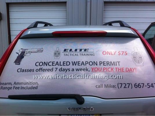 Florida concealed weapon class $40