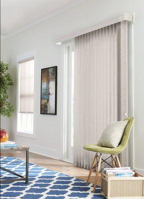 Graber Vertical Blinds in a Living Room