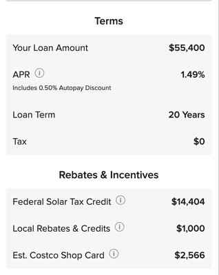 $55,400 for solar for a 2 bedroom house when going directly through Tesla was 50% less.