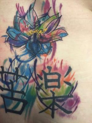 Watercolor tattoo by Antonio