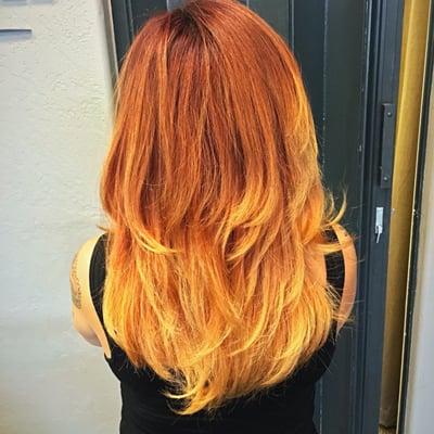 A fiery ombré by Vanessa