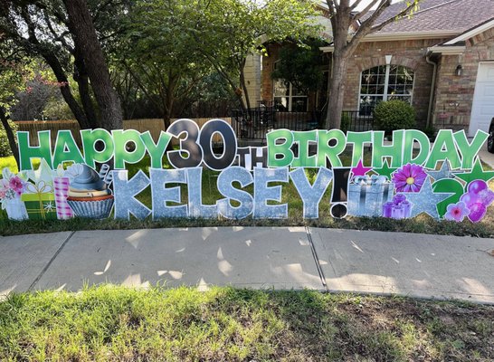 Happy Birthday Yard sign