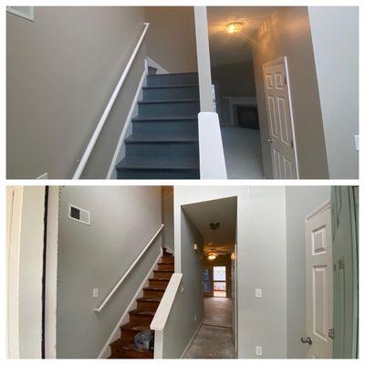 Entrance way, before and after pics.