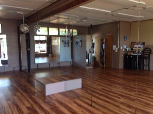 Studio has wood floors & infrared heating system.