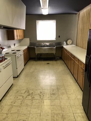 Clean out kitchen at the church