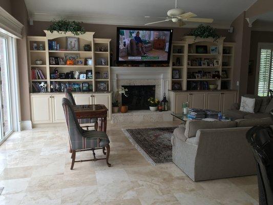 Bookshelf/ Entertainment Center I built.