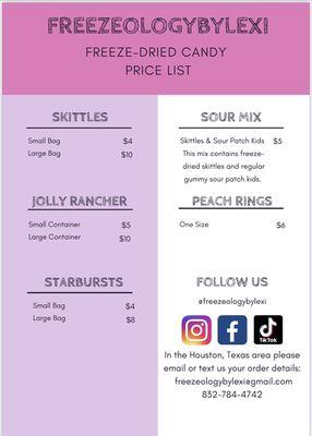 May 2022 Menu and Prices